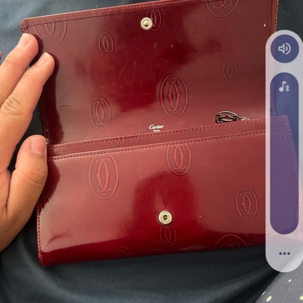 *Authentic*Cartier Bright Red Elegant Wallet .Has A Little Flaw. Cute👌 - Picture 9 of 16